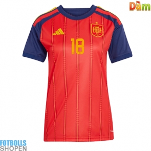Billiga Spanien Martin Zubimendi #18 Hemmatröja Dam VM 2026 Kortärmad